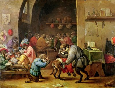 The Monkeys at School by David Teniers the Younger